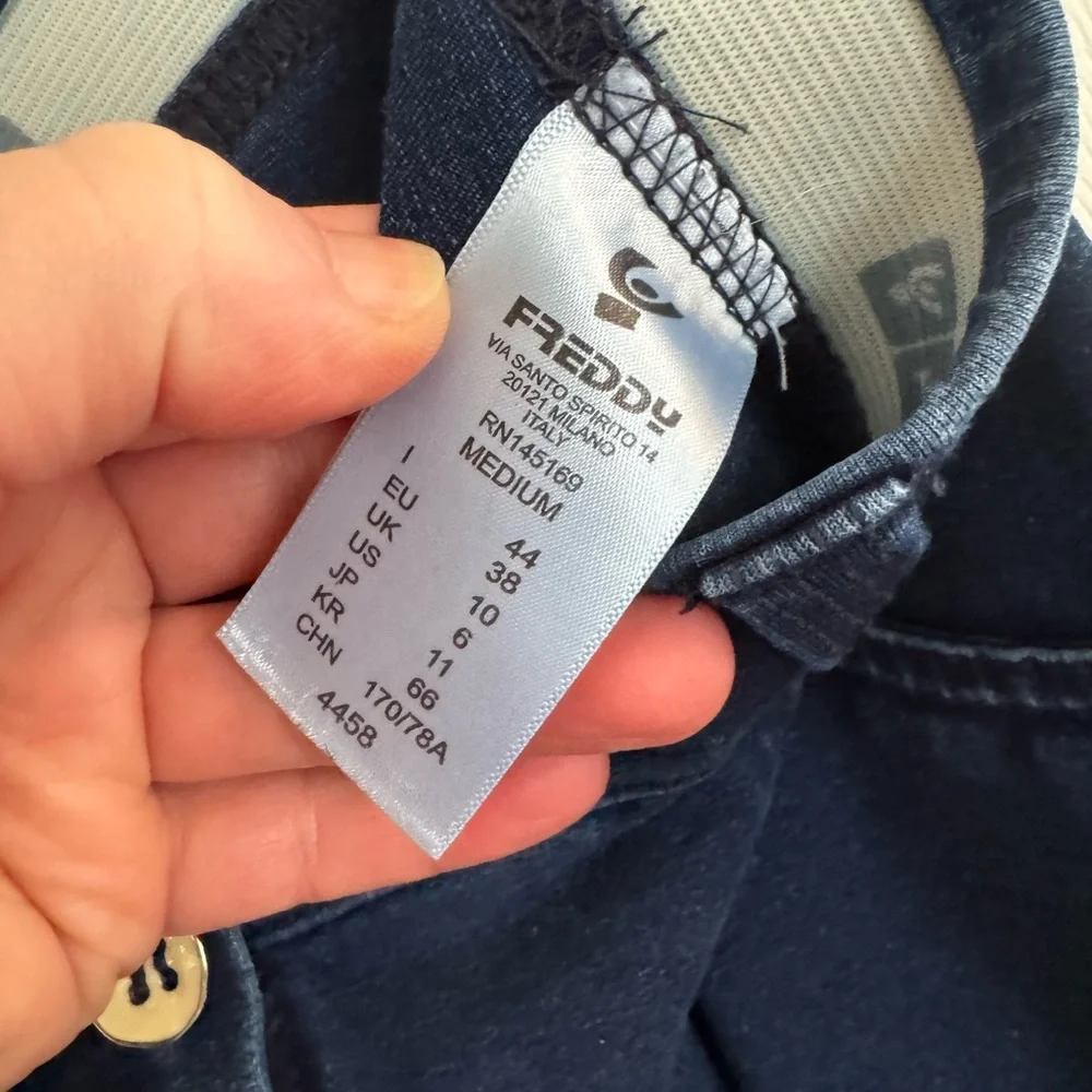 NWOT Freddy Jean leggings - dark blue with blue stitching - Picture 3 of 5